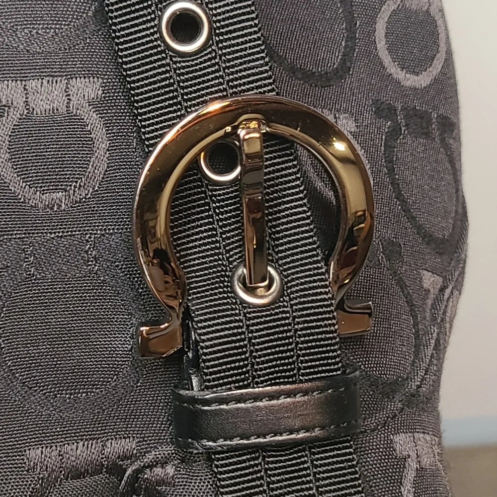 Salvatore Ferragamo Gancini Black Backpack‎